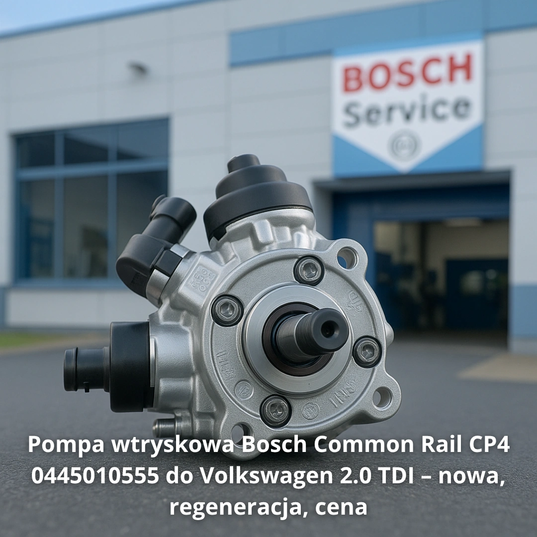 Pompa wtryskowa Bosch Common Rail CP4 0445010555 do Volkswagen 2.0 TDI Pompa wtryskowa Bosch Common Rail CP4 0445010555 do Volkswagen 2.0 TDI – nowa, regeneracja, cena
