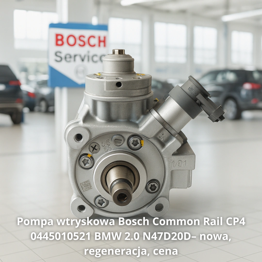 Pompa wtryskowa Bosch Common Rail CP4 0445010521 BMW 2.0 N47D20D Pompa wtryskowa Bosch Common Rail CP4 0445010521 BMW 2.0 N47D20D – nowa, regeneracja, cena