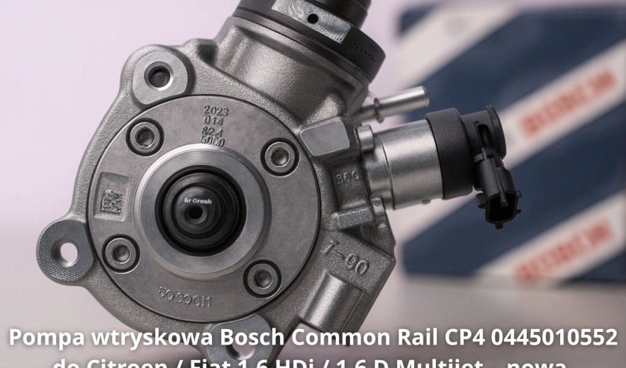 Pompa wtryskowa Bosch Common Rail CP4 0445010552 do Citroen / Fiat 1.6 HDi / 1.6 D Multijet – nowa, regeneracja, cena