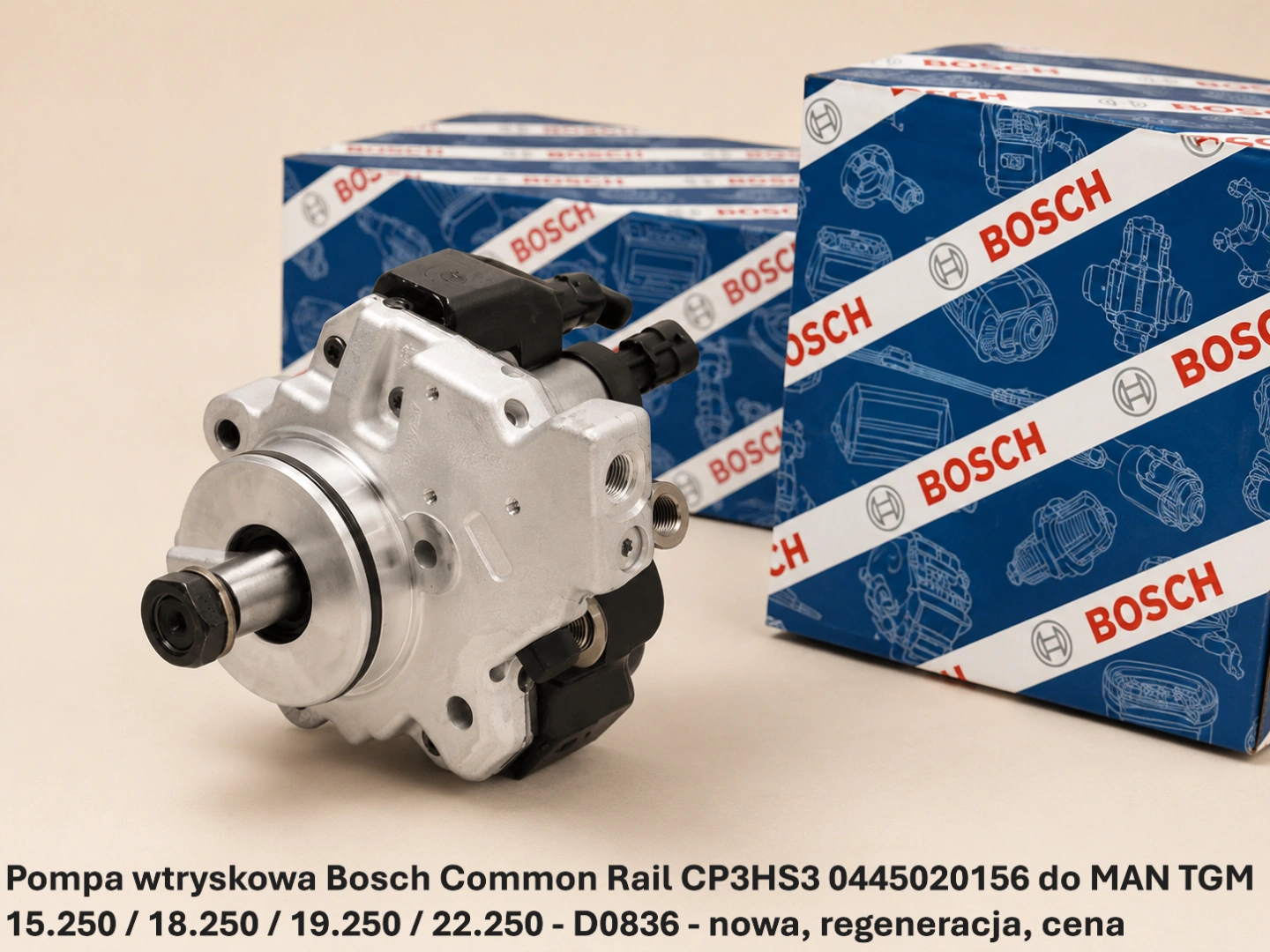 Pompa wtryskowa Bosch Common Rail CP3HS3 0445020156 do MAN TGM 15.250 / 18.250 / 19.250 / 22.250 - D0836 - nowa, regeneracja, cena