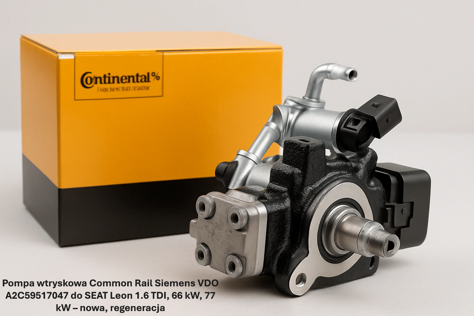 Pompa wtryskowa Common Rail Siemens VDO A2C59517047 do SEAT Leon 1.6 TDI, 66 kW, 77 kW – nowa, regeneracja