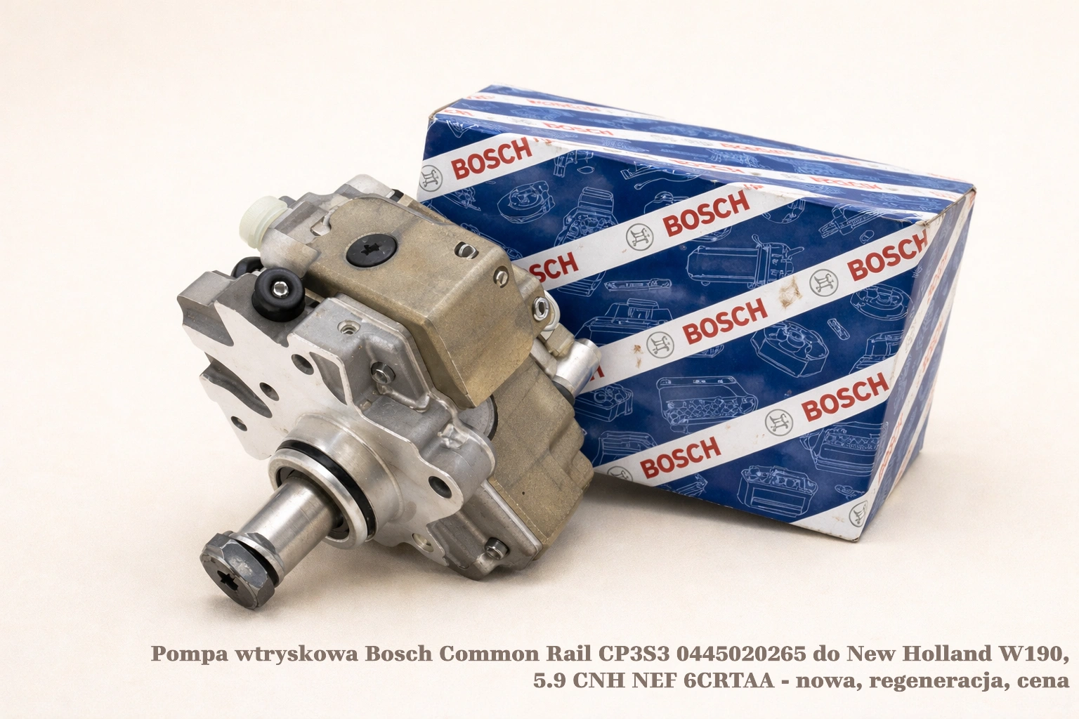 Pompa wtryskowa Bosch Common Rail CP3S3 0445020265 do New Holland W190, 5.9 CNH NEF 6CRTAA Pompa wtryskowa Bosch Common Rail CP3S3 0445020265 do New Holland W190, 5.9 CNH NEF 6CRTAA - nowa, regeneracja, cena
