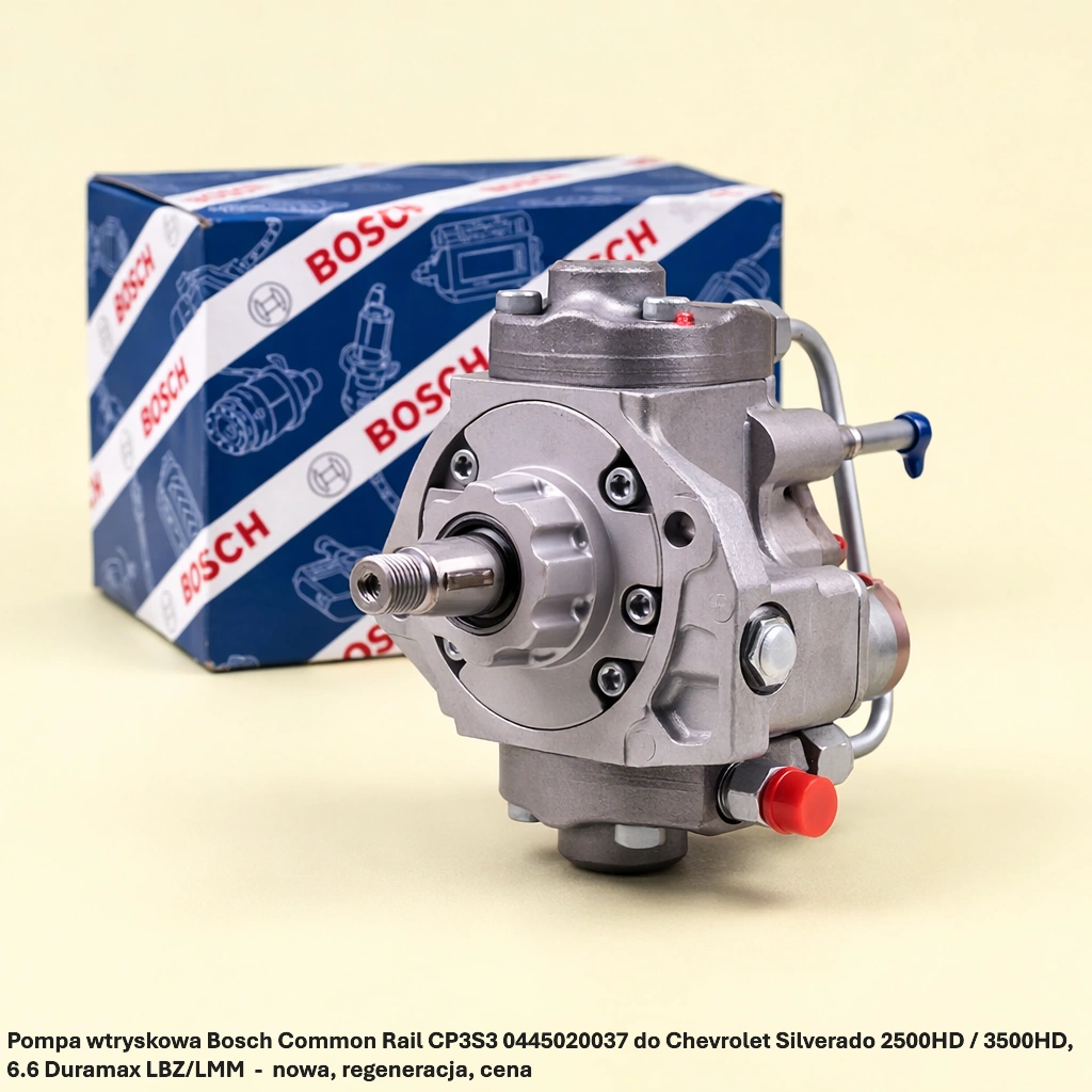 Pompa wtryskowa Bosch Common Rail CP3S3 0445020037 do Chevrolet Silverado 2500HD / 3500HD, 6.6 Duramax LBZ/LMM-nowa, regeneracja, cena