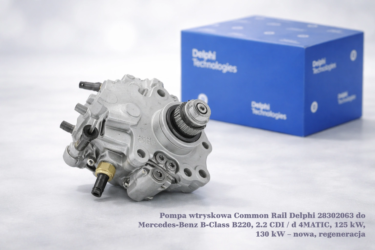 Pompa wtryskowa Common Rail Delphi 28302063 do Mercedes-Benz B-Class B220, 2.2 CDI / d 4MATIC, 125 kW, 130 kW Pompa wtryskowa Common Rail Delphi 28302063 do Mercedes-Benz B-Class B220, 2.2 CDI / d 4MATIC, 125 kW, 130 kW – nowa, regeneracja