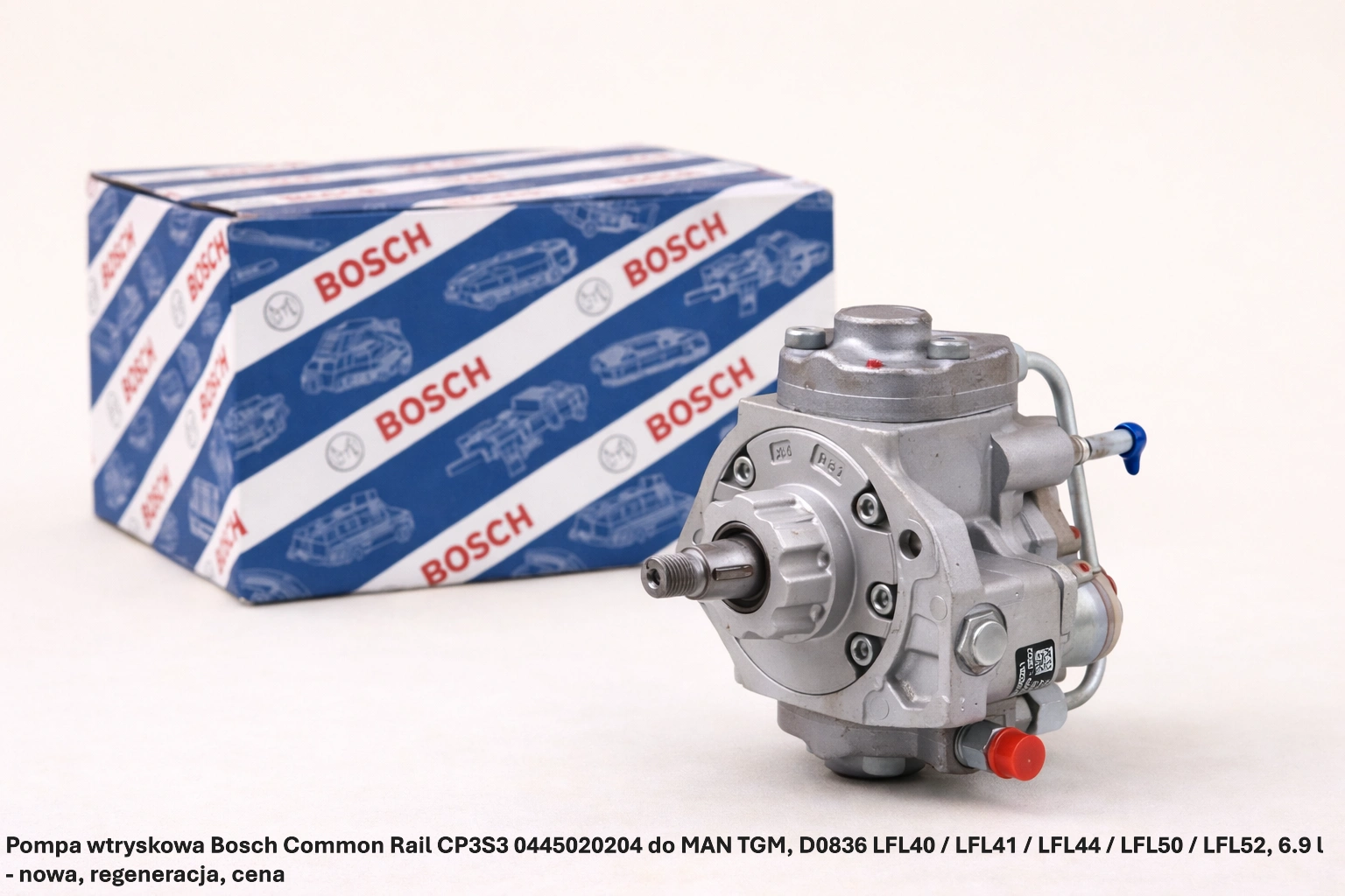 Pompa wtryskowa Bosch Common Rail CP3S3 0445020204 do MAN TGM, D0836 LFL40 / LFL41 / LFL44 / LFL50 / LFL52, 6.9 l - nowa, regeneracja, cena