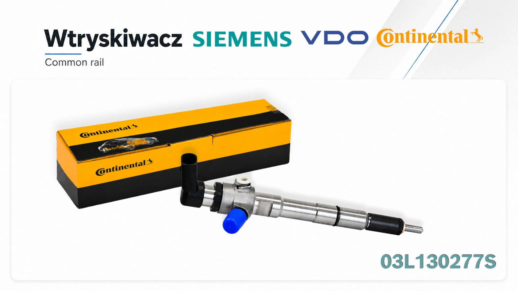 Nowy lub zregenerowany wtryskiwacz 03L130277S dostępny po potwierdzeniu zgodności.