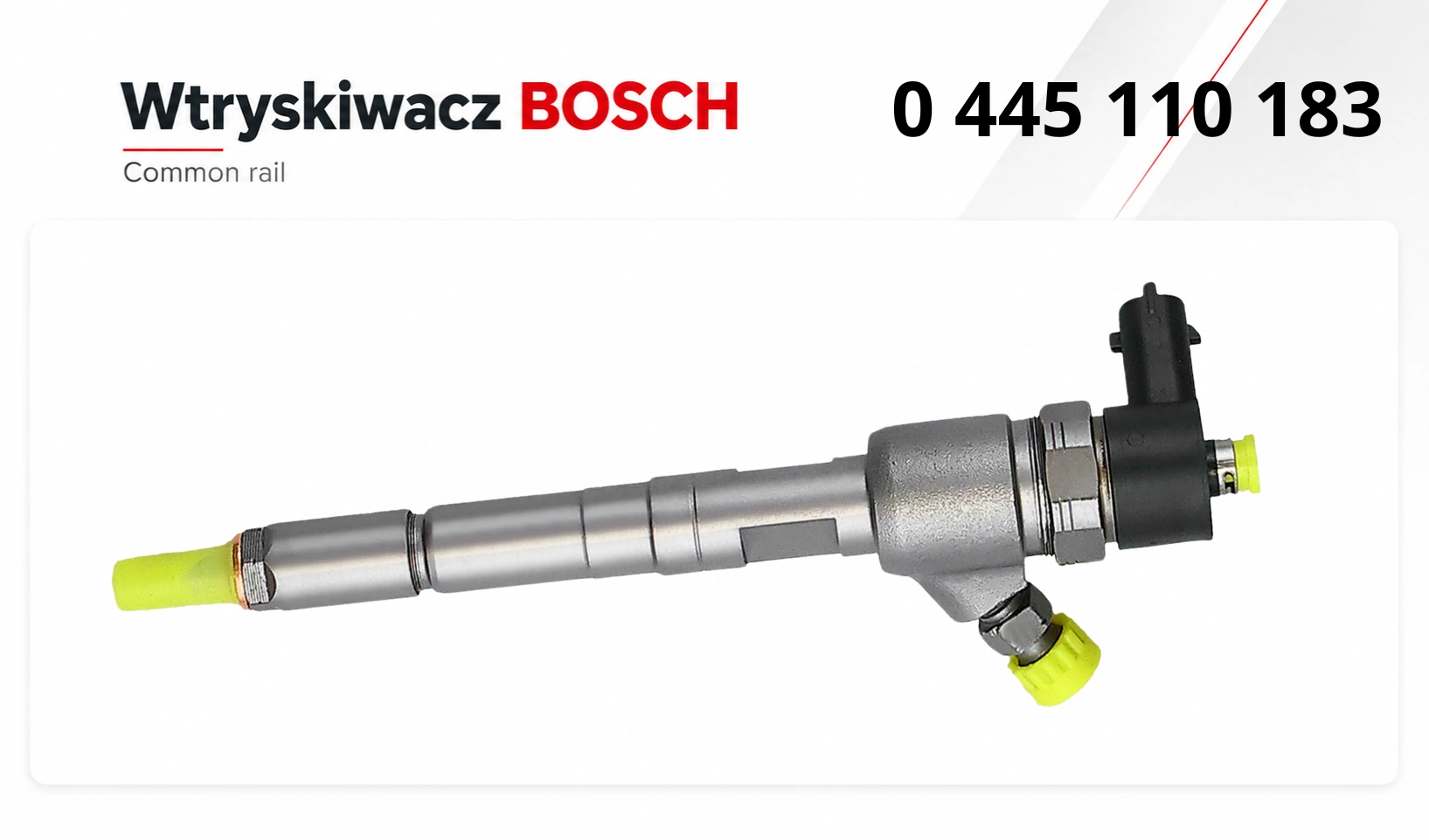 Nowy lub zregenerowany wtryskiwacz Bosch 0445110183 dostępny w Pawlik Diesel Service.