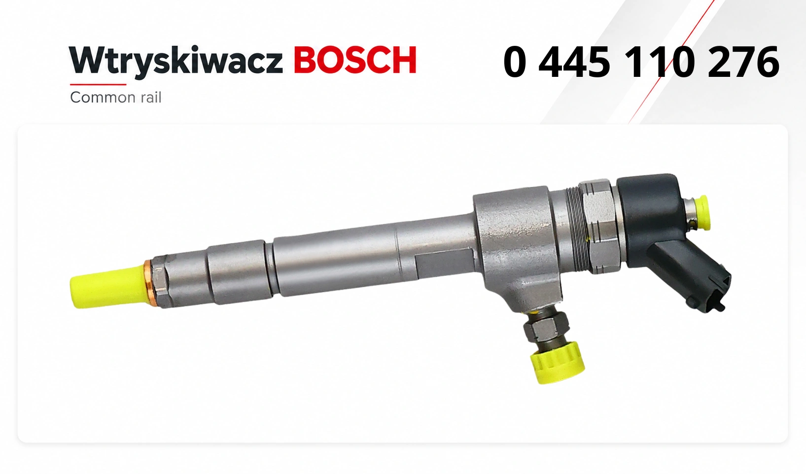 Elektromagnetyczny wtryskiwacz Bosch Common Rail dostępny w kilku wariantach realizacji.