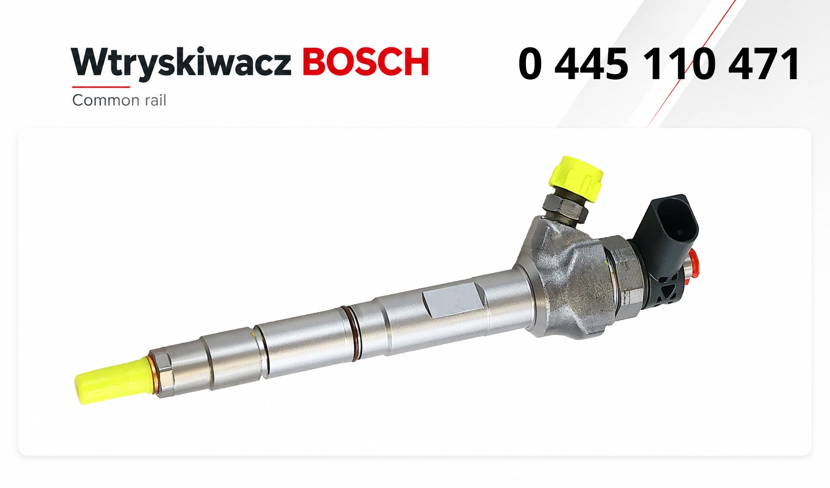 Wariant sprzedażowy wtryskiwacza Bosch 0445110471 do wybranych pojazdów grupy VAG.