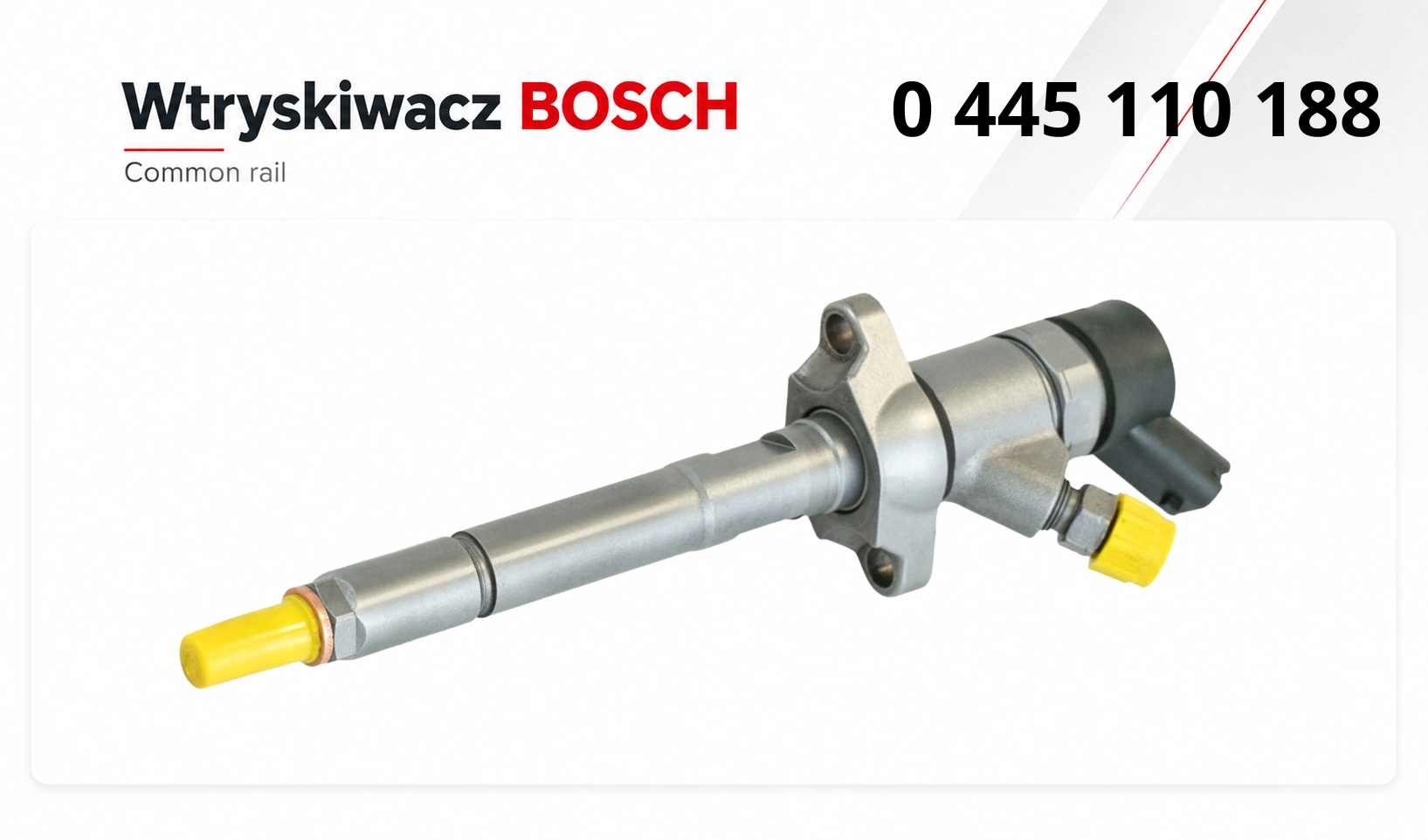 Oryginalny wtryskiwacz Bosch dostępny w wariancie nowym lub po regeneracji.