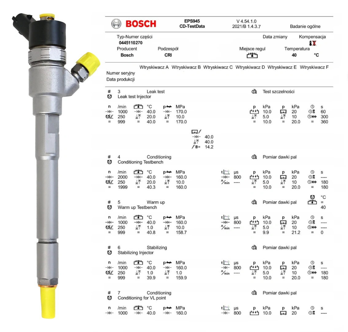 Bosch 0445110270 z kontrolą parametrów