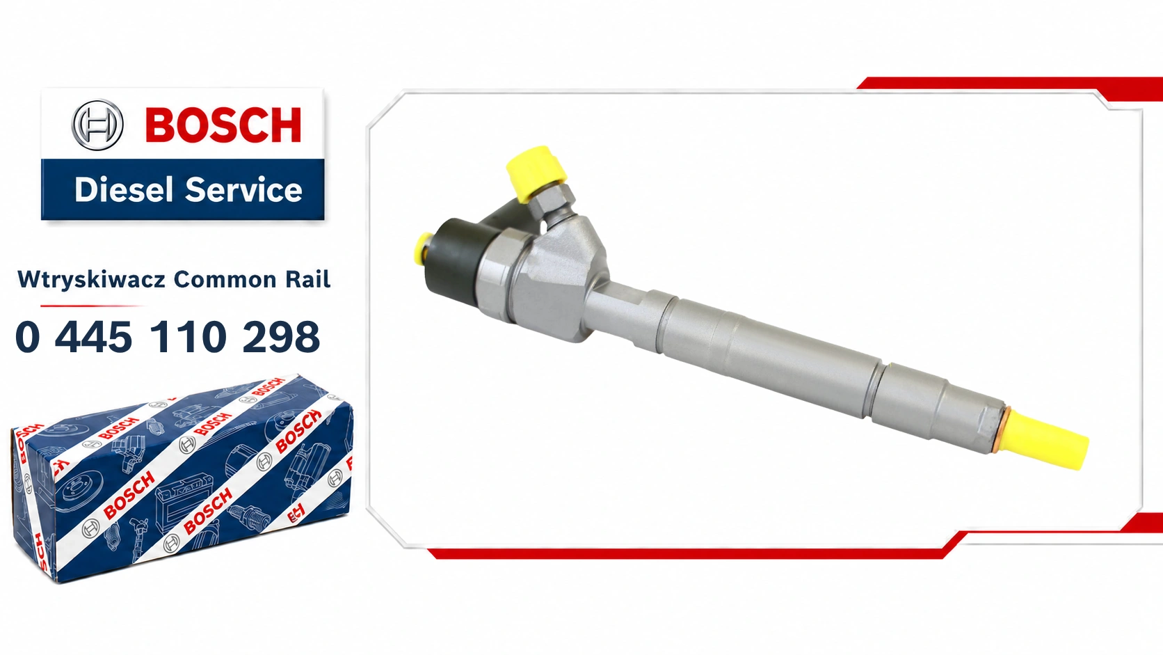 Wtryskiwacz Bosch 0445110414 dostępny jako wariant nowy lub zregenerowany w Pawlik Diesel Service.