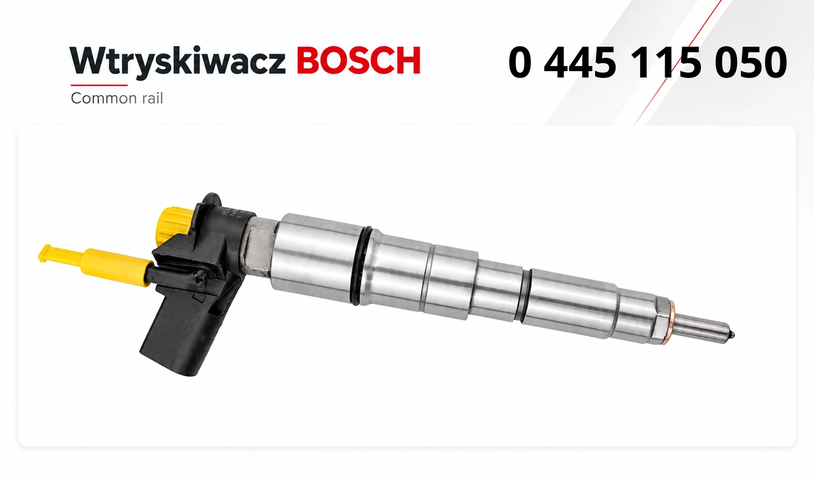 Wtryskiwacz Bosch 0445115050 dostępny jako wariant nowy lub zregenerowany.