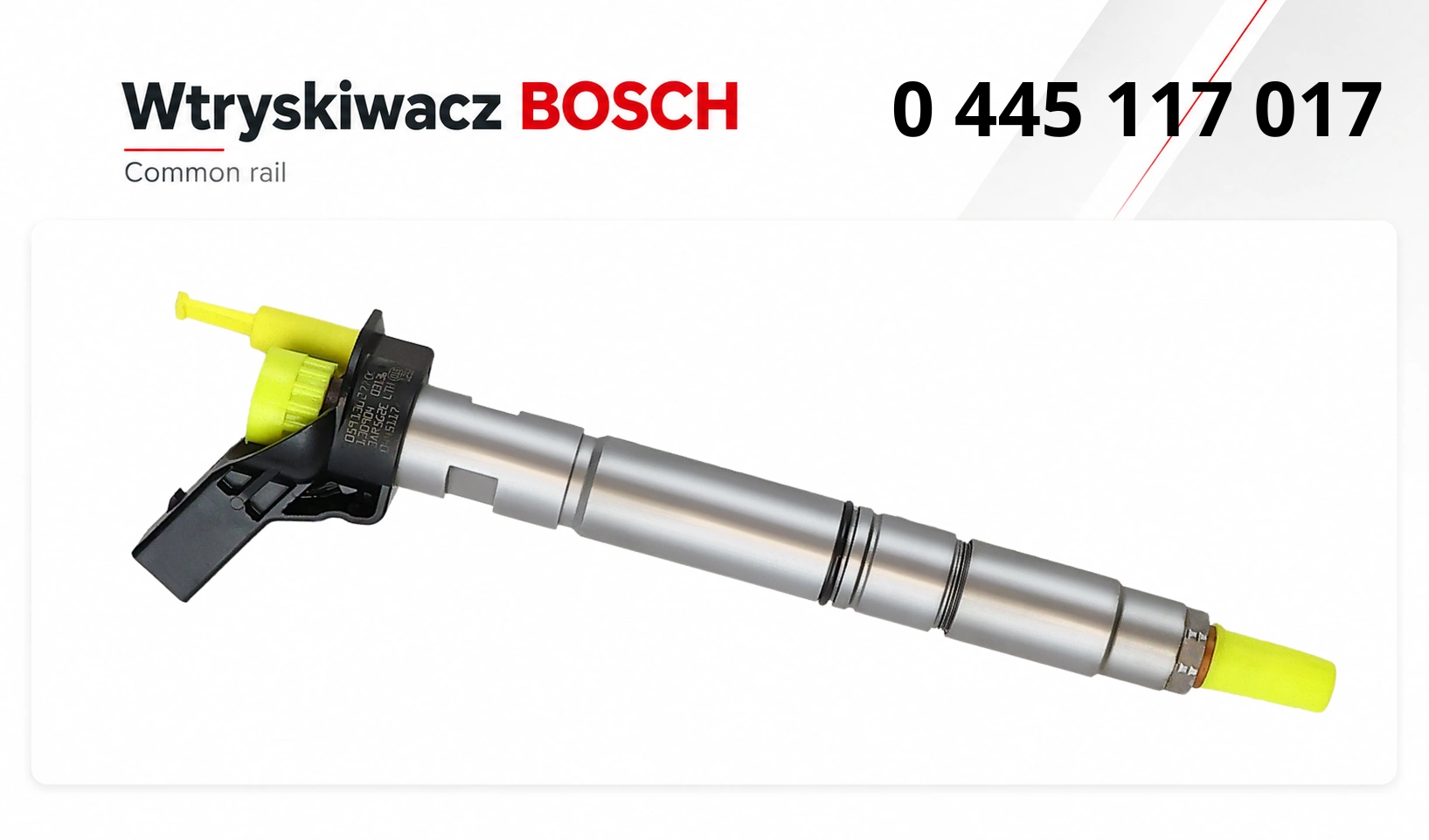 Piezoelektryczny wtryskiwacz Bosch dostępny jako wariant nowy lub po regeneracji.
