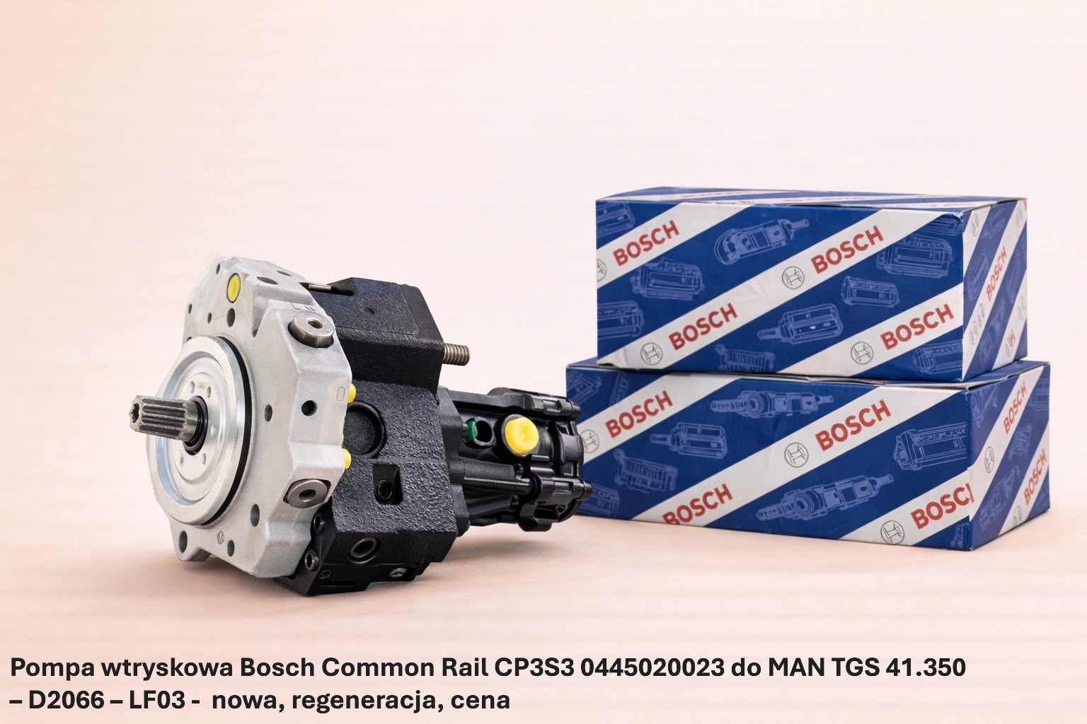 Pompa wtryskowa Bosch Common Rail CP3S3 0445020023 do MAN TGS 41.350– D2066 – LF03 Pompa wtryskowa Bosch Common Rail CP3S3 0445020023 do MAN TGS 41.350– D2066 – LF03 -nowa, regeneracja, cena