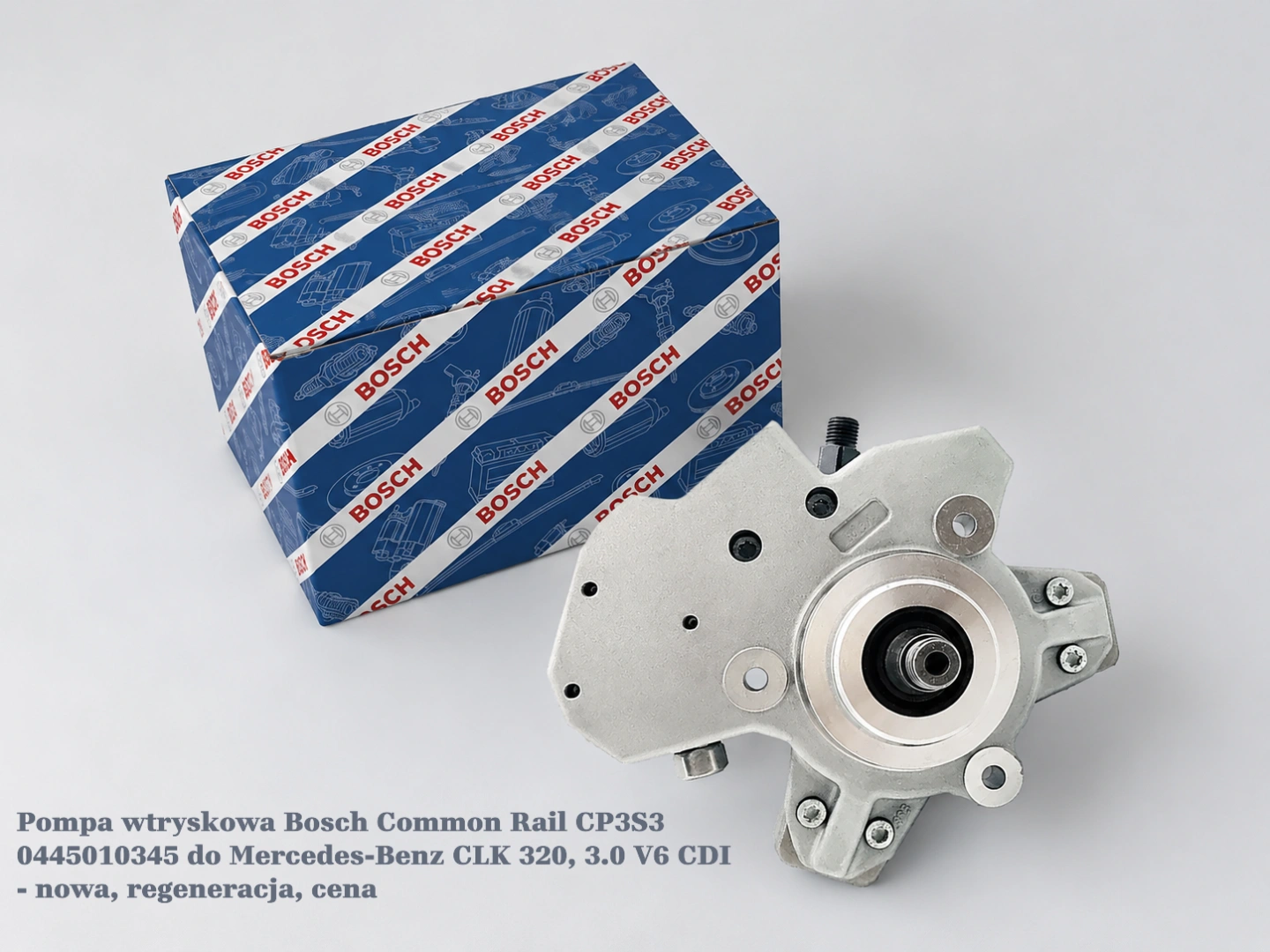 Pompa wtryskowa Bosch Common Rail CP3S3 0445010345 do Mercedes-Benz CLK 320, 3.0 V6 CDI Pompa wtryskowa Bosch Common Rail CP3S3 0445010345 do Mercedes-Benz CLK 320, 3.0 V6 CDI - nowa, regeneracja, cena