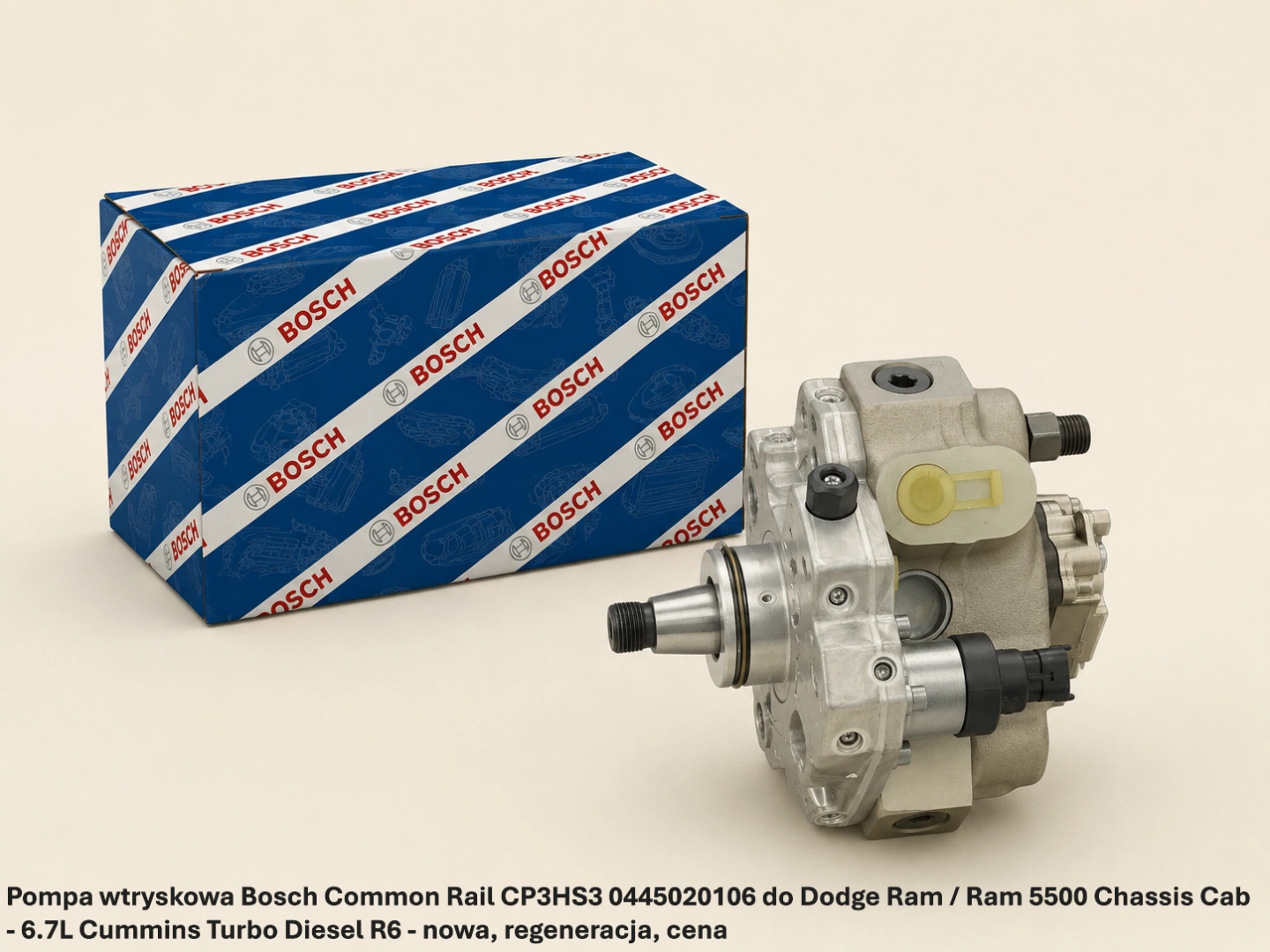 Pompa wtryskowa Bosch Common Rail CP3HS3 0445020106 do Dodge Ram / Ram 5500 Chassis Cab - 6.7L Cummins Turbo Diesel R6 - nowa, regeneracja, cena