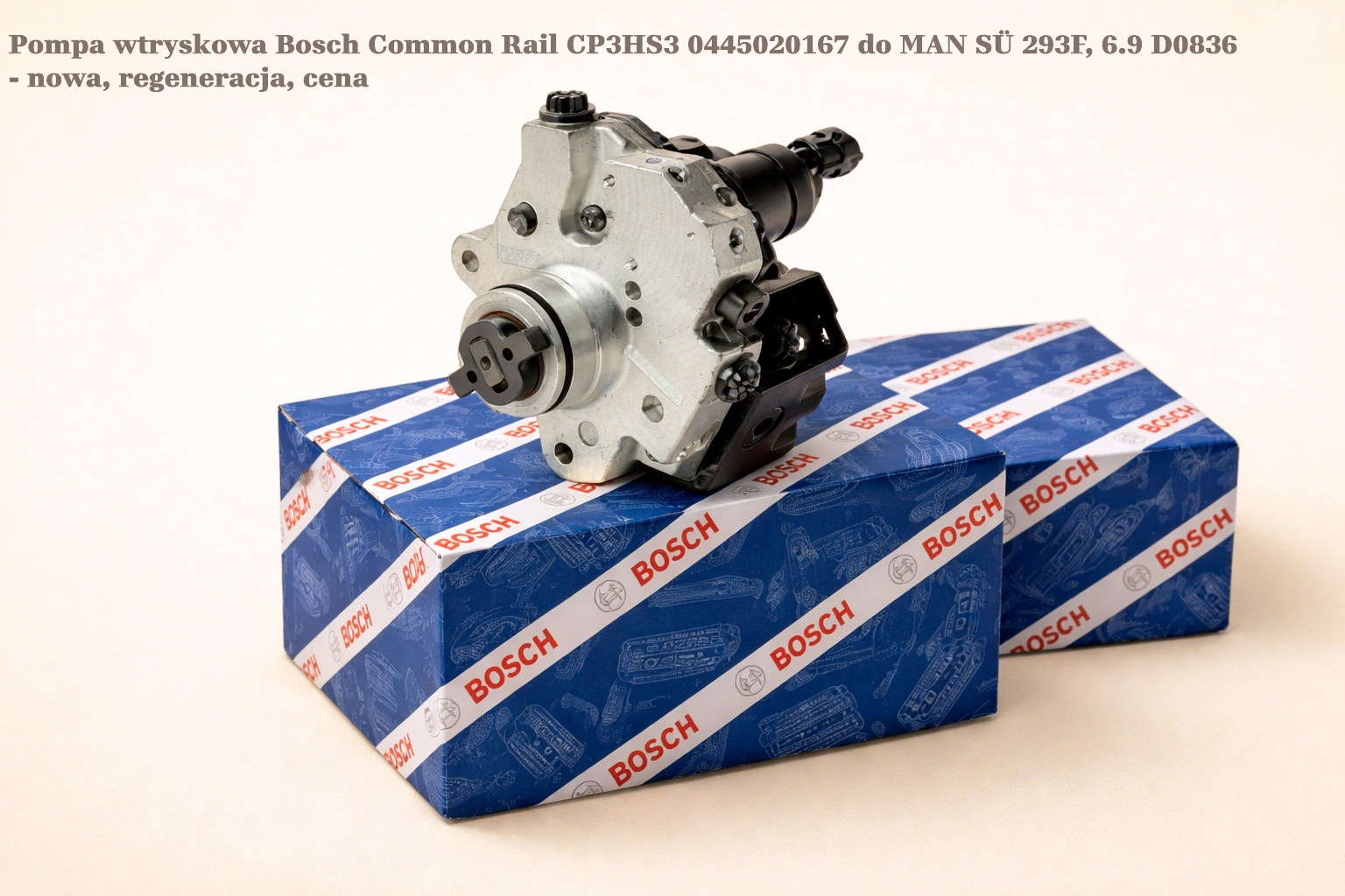 Pompa wtryskowa Bosch Common Rail CP3HS3 0445020167 do MAN SÜ 293F, 6.9 D0836 - nowa, regeneracja, cena