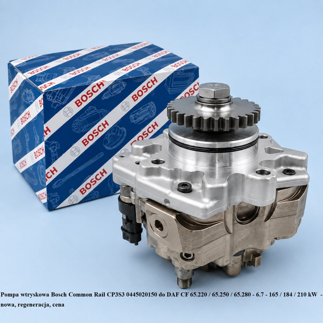 Pompa wtryskowa Bosch Common Rail CP3S3 0445020150 do DAF CF 65.220 / 65.250 / 65.280 - 6.7 - 165 / 184 / 210 kW- nowa, regeneracja, cena