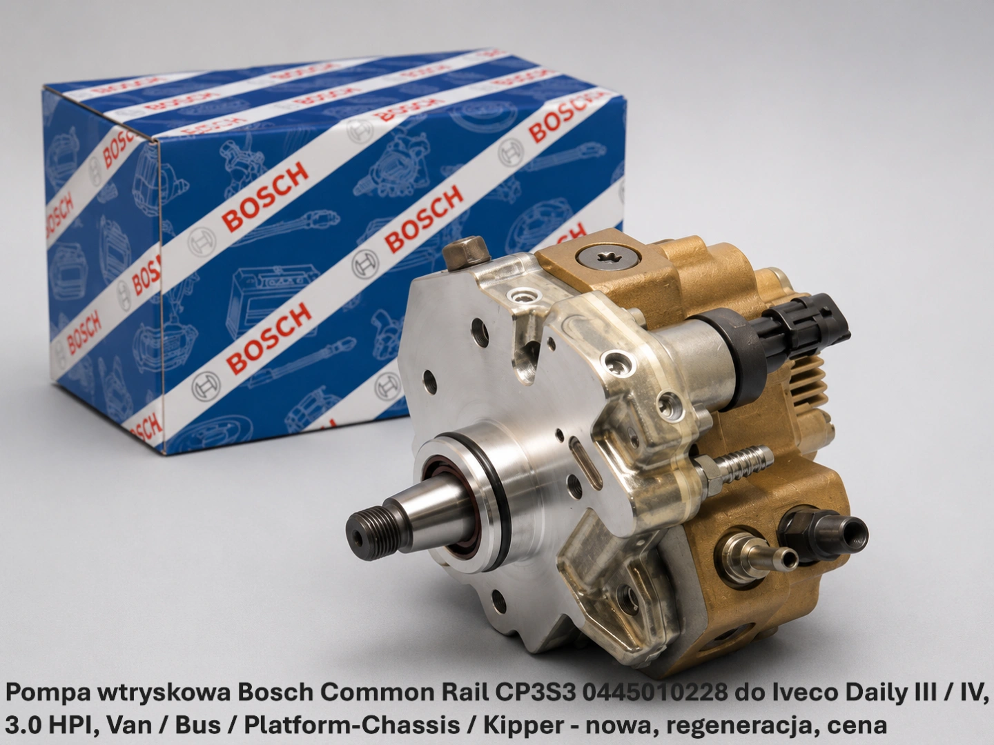 Pompa wtryskowa Bosch Common Rail CP3S3 0445010228 do Iveco Daily III / IV, 3.0 HPI, Van / Bus / Platform-Chassis / Kipper 