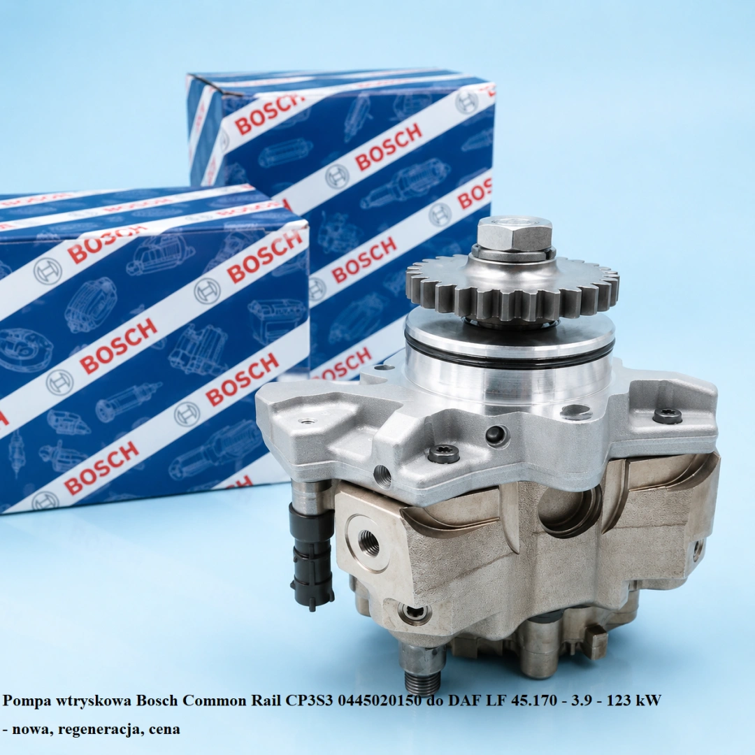 Pompa wtryskowa Bosch Common Rail CP3S3 0445020150 do DAF LF 45.170 - 3.9 - 123 kW Pompa wtryskowa Bosch Common Rail CP3S3 0445020150 do DAF LF 45.170 - 3.9 - 123 kW - nowa, regeneracja, cena