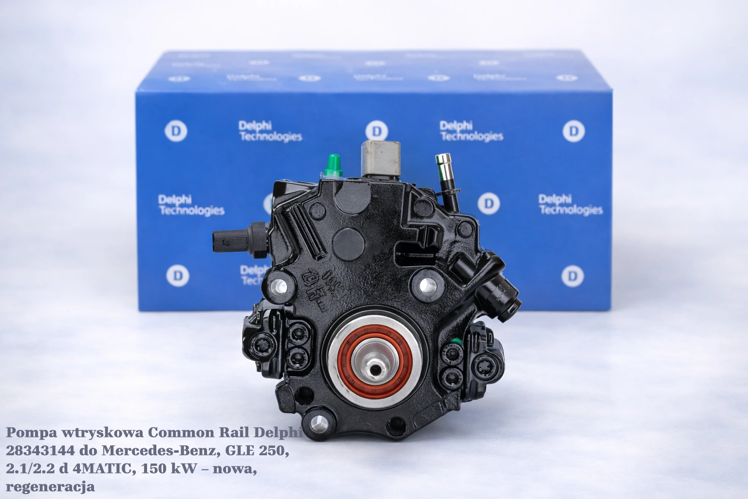Pompa wtryskowa Common Rail Delphi 28343144 do Mercedes-Benz, GLE 250, 2.1/2.2 d 4MATIC, 150 kW Pompa wtryskowa Common Rail Delphi 28343144 do Mercedes-Benz, GLE 250, 2.1/2.2 d 4MATIC, 150 kW – nowa, regeneracja