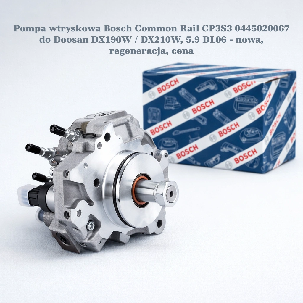 Pompa wtryskowa Bosch Common Rail CP3S3 0445020067 do Doosan DX190W / DX210W, 5.9 DL06 - nowa, regeneracja, cena