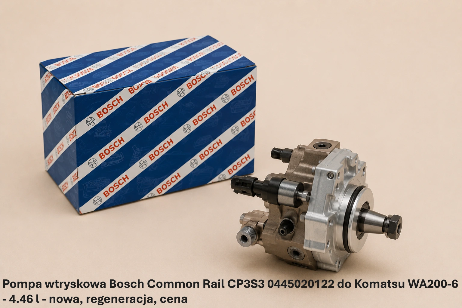 Pompa wtryskowa Bosch Common Rail CP3S3 0445020122 do Komatsu WA200-6 - 4.46 l - nowa, regeneracja, cena