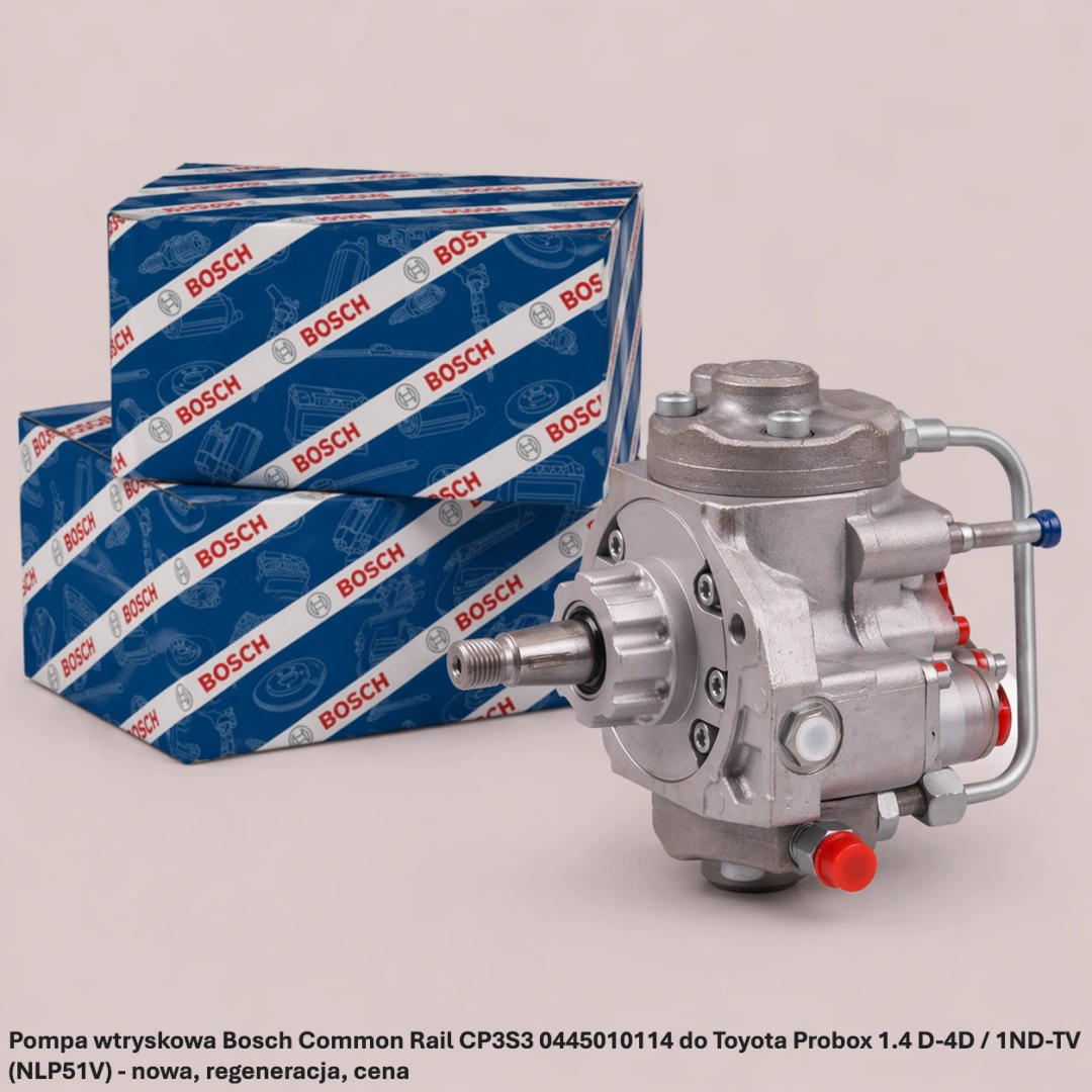 Pompa wtryskowa Bosch Common Rail CP3S3 0445010114 do Toyota Probox 1.4 D-4D / 1ND-TV - nowa, regeneracja, cena
