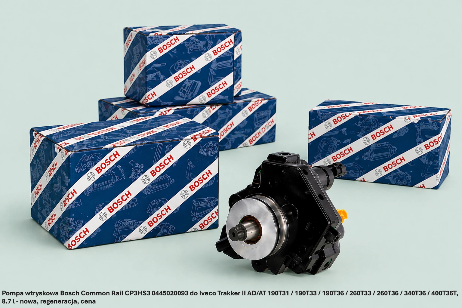 Pompa wtryskowa Bosch Common Rail CP3HS3 0445020093 do Iveco Trakker II AD/AT 190T31 / 190T33 / 190T36 / 260T33 / 260T36 / 340T36 / 400T36T, 8.7 l - nowa, regeneracja, cena