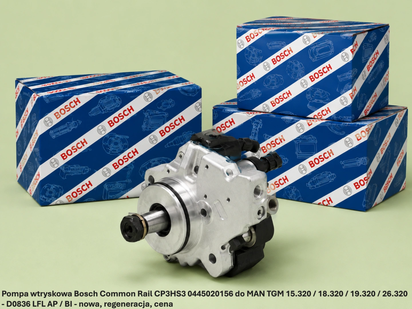 Pompa wtryskowa Bosch Common Rail CP3HS3 0445020156 do MAN TGM 15.320 / 18.320 / 19.320 / 26.320 - D0836 LFL AP / BI - nowa, regeneracja, cena