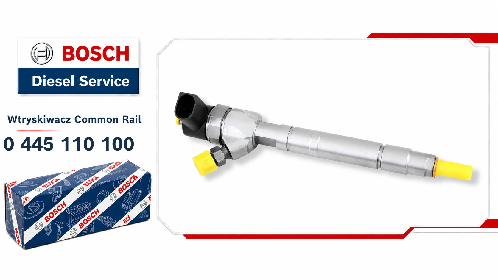 Wtryskiwacz Bosch 0445110100 dostępny jako wariant nowy lub zregenerowany.