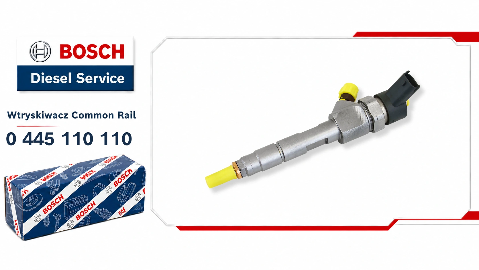 Wtryskiwacz Bosch 0445110110 dostępny jako nowy lub zregenerowany wariant do wybranych silników 1.9 dCi.