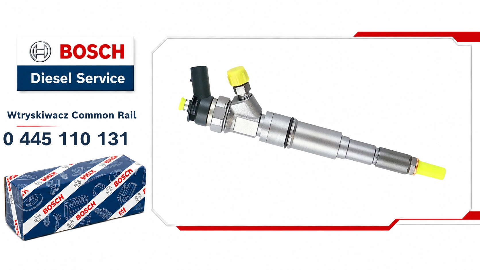 Wtryskiwacz Bosch 0445110131 do wybranych silników BMW 2.0d i 3.0d w ofercie Pawlik Diesel Service.