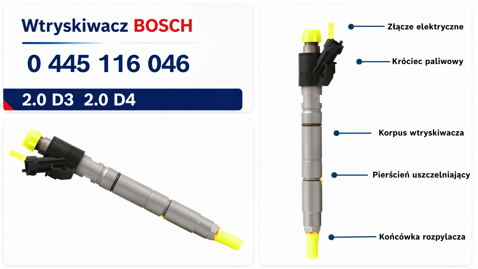 Numer 0 445 116 046 na wtryskiwaczu Bosch