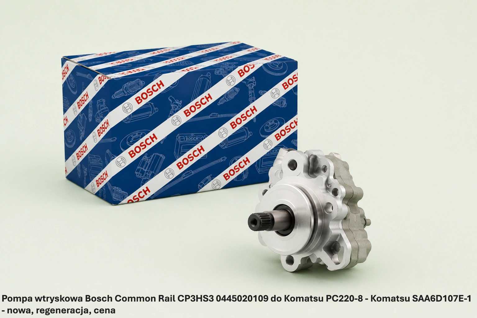 Pompa wtryskowa Bosch Common Rail CP3HS3 0445020109 do Komatsu PC220-8 - Komatsu SAA6D107E-1 Pompa wtryskowa Bosch Common Rail CP3HS3 0445020109 do Komatsu PC220-8 - Komatsu SAA6D107E-1 - nowa, regeneracja, cena