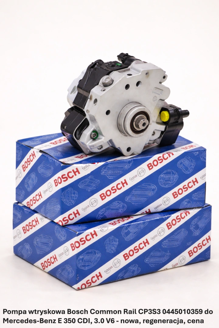 Pompa wtryskowa Bosch Common Rail CP3S3 0445010359 do Mercedes-Benz E 350 CDI, 3.0 V6 - nowa, regeneracja, cena