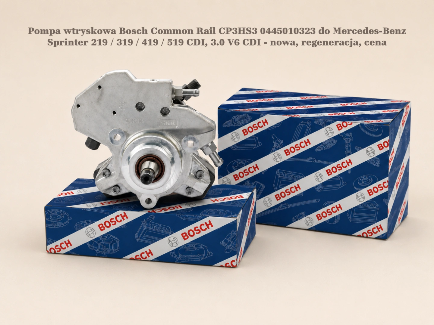 Pompa wtryskowa Bosch Common Rail CP3HS3 0445010323 do Mercedes-Benz Sprinter 219 / 319 / 419 / 519 CDI, 3.0 V6 CDI Pompa wtryskowa Bosch Common Rail CP3HS3 0445010323 do Mercedes-Benz Sprinter 219 / 319 / 419 / 519 CDI, 3.0 V6 CDI - nowa, regeneracja, cena