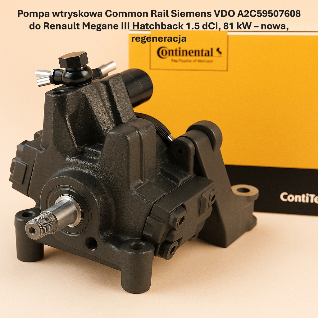 Pompa wtryskowa Common Rail Siemens VDO A2C59507608 do Renault Megane III Hatchback 1.5 dCi, 81 kW – nowa, regeneracja