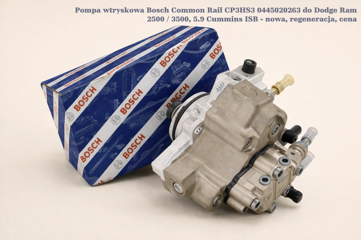 Pompa wtryskowa Bosch Common Rail CP3HS3 0445020263 do Dodge Ram 2500 / 3500, 5.9 Cummins ISB Pompa wtryskowa Bosch Common Rail CP3HS3 0445020263 do Dodge Ram 2500 / 3500, 5.9 Cummins ISB - nowa, regeneracja, cena
