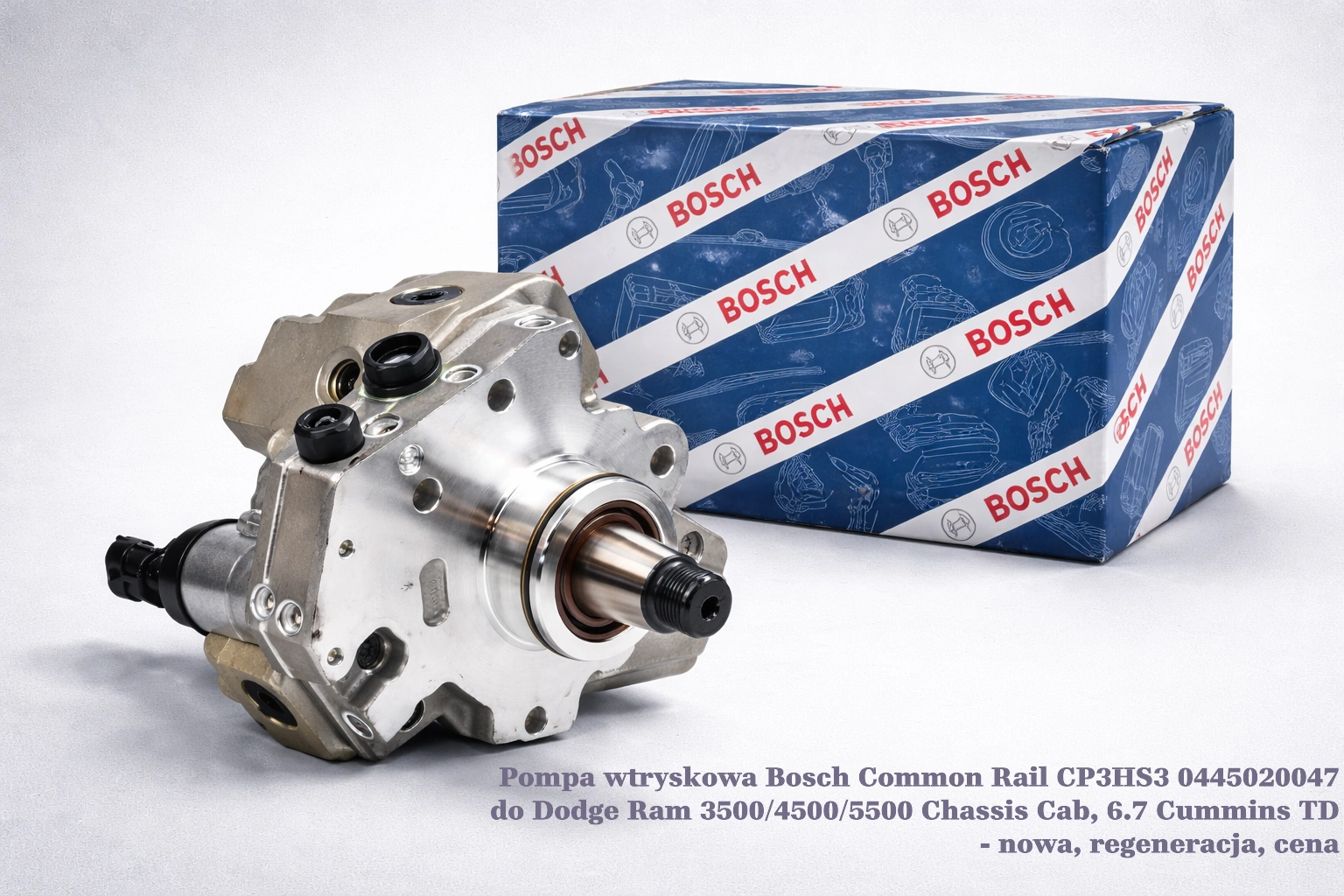 Pompa wtryskowa Bosch Common Rail CP3HS3 0445020047 do Dodge Ram 3500/4500/5500 Chassis Cab, 6.7 Cummins TD - nowa, regeneracja, cena