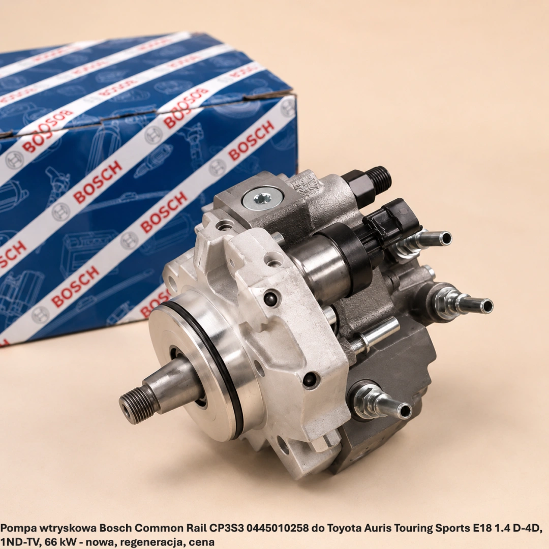Pompa wtryskowa Bosch Common Rail CP3S3 0445010258 do Toyota Auris Touring Sports E18 1.4 D-4D, 1ND-TV, 66 kW - nowa, regeneracja, cena