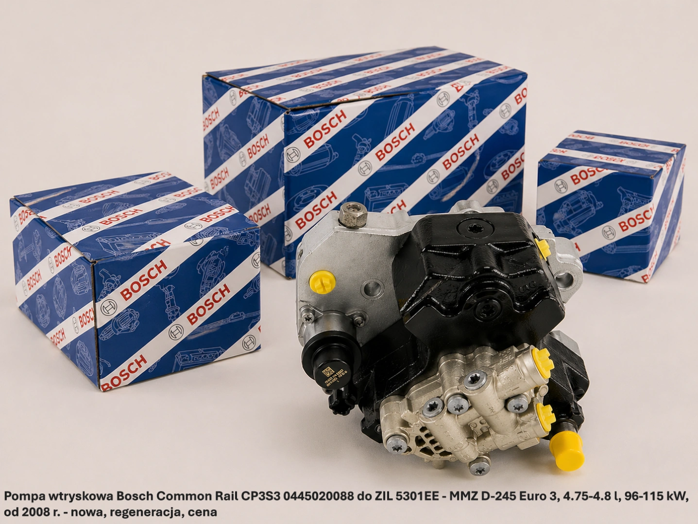 Pompa wtryskowa Bosch Common Rail CP3S3 0445020088 do ZIL 5301EE - MMZ D-245 Euro 3, 4.75-4.8 l, 96-115 kW, od 2008 r. - nowa, regeneracja, cena