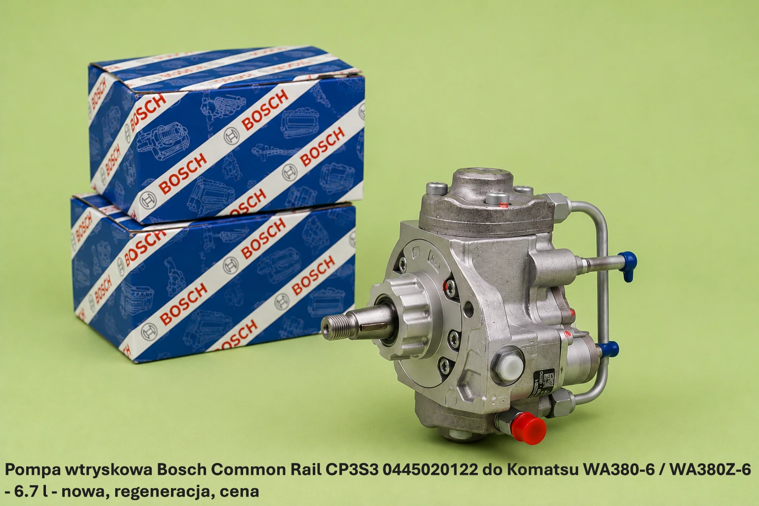 Pompa wtryskowa Bosch Common Rail CP3S3 0445020122 do Komatsu WA380-6 / WA380Z-6 - 6.7 l Pompa wtryskowa Bosch Common Rail CP3S3 0445020122 do Komatsu WA380-6 / WA380Z-6 - 6.7 l - nowa, regeneracja, cena