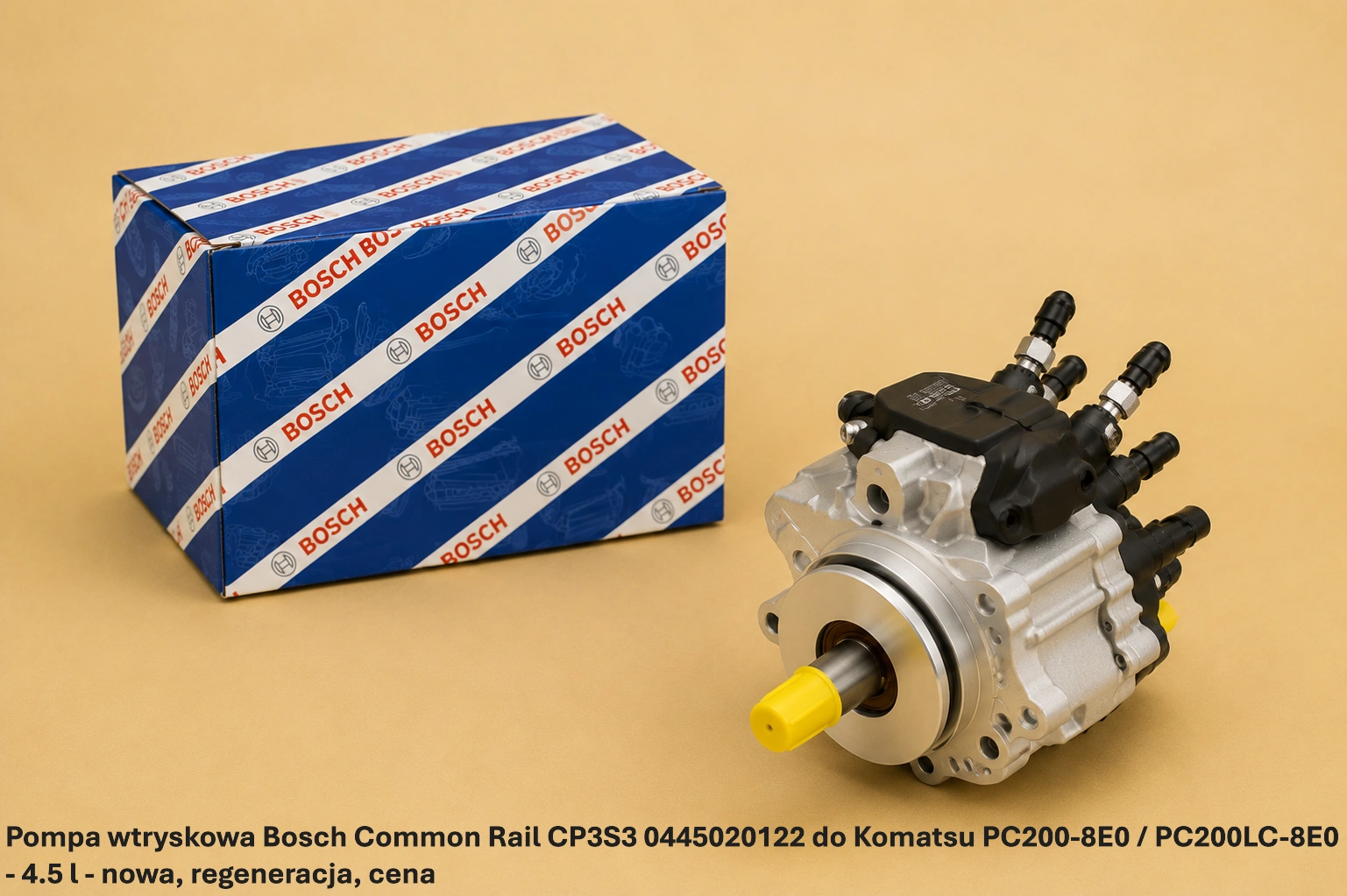 Pompa wtryskowa Bosch Common Rail CP3S3 0445020122 do Komatsu PC200-8E0 / PC200LC-8E0 - 4.5 l, 86–90 kW Pompa wtryskowa Bosch Common Rail CP3S3 0445020122 do Komatsu PC200-8E0 / PC200LC-8E0 - 4.5 l, 86–90 kW - nowa, regeneracja, cena
