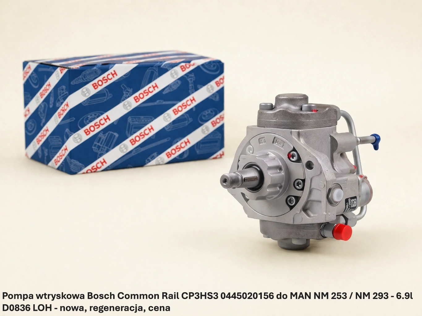 Pompa wtryskowa Bosch Common Rail CP3HS3 0445020156 do MAN NM 253 / NM 293 - 6.9l D0836 LOH - nowa, regeneracja, cena