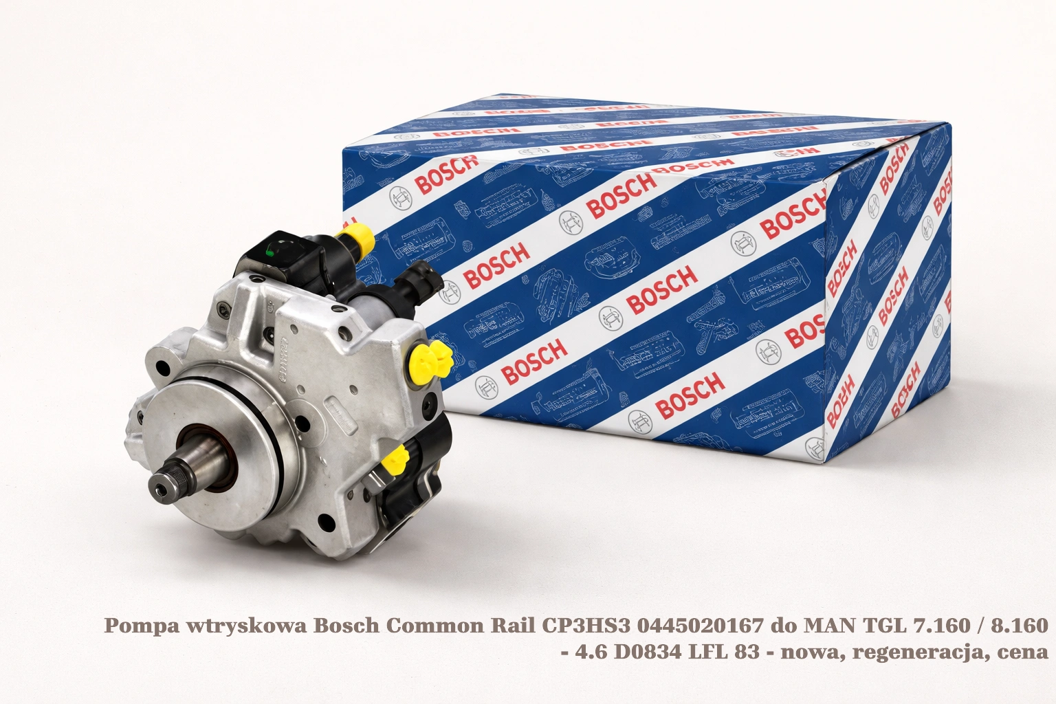 Pompa wtryskowa Bosch Common Rail CP3HS3 0445020167 do MAN TGL 7.160 / 8.160 - 4.6 D0834 LFL 83 - nowa, regeneracja, cena