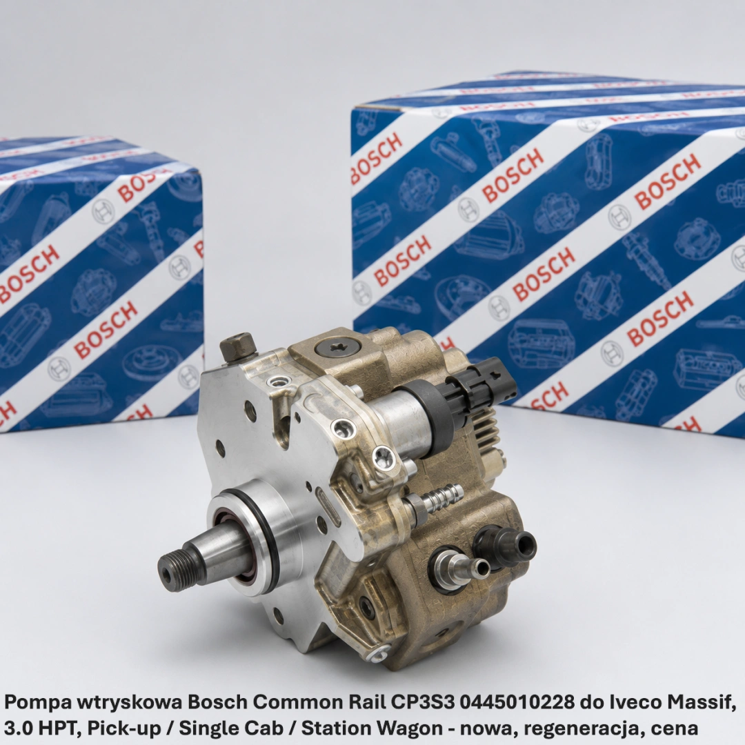 Pompa wtryskowa Bosch Common Rail CP3S3 0445010228 do Iveco Massif, 3.0 HPT, Pick-up / Single Cab / Station Wagon 