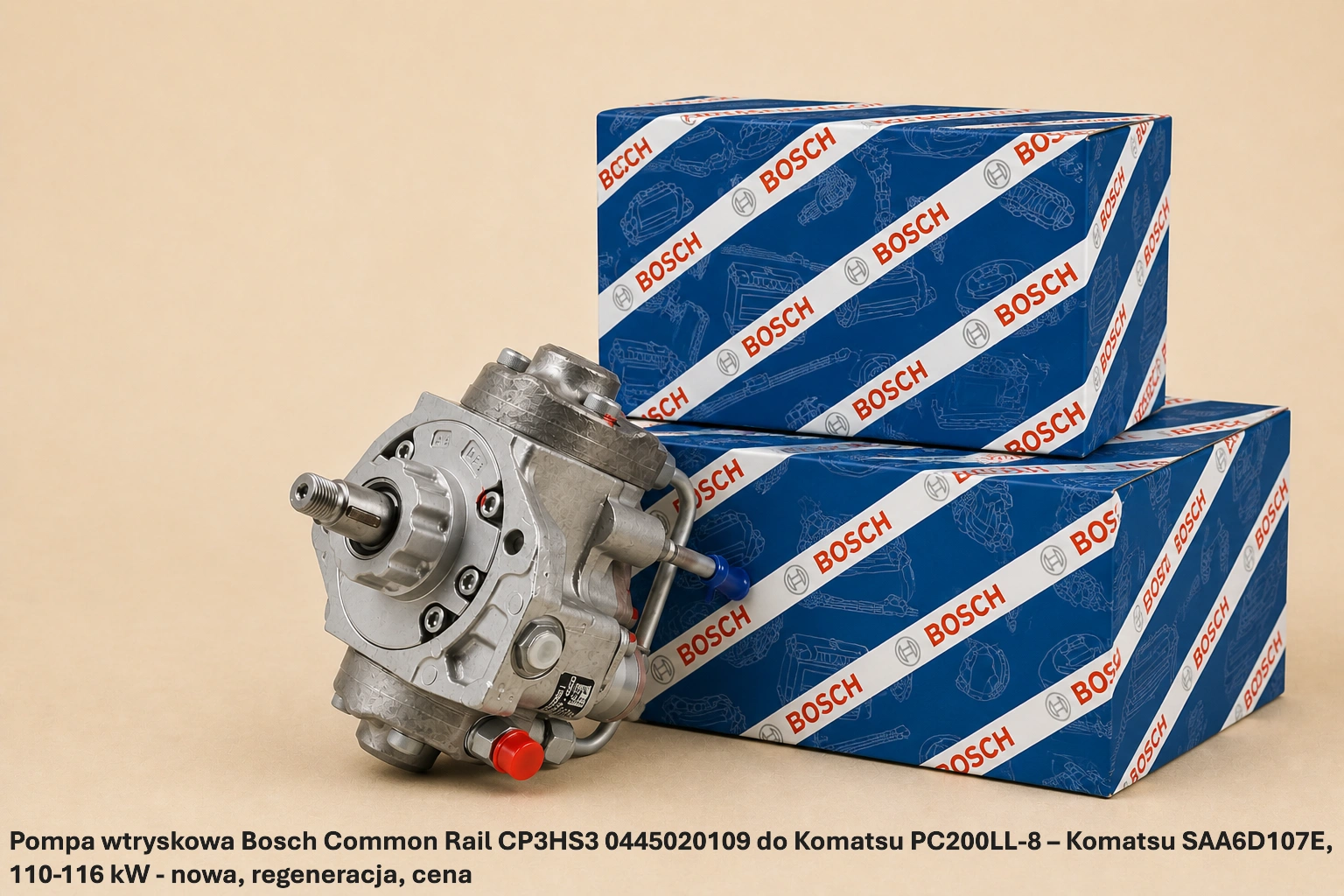 Pompa wtryskowa Bosch Common Rail CP3HS3 0445020109 do Komatsu PC200LL-8 – Komatsu SAA6D107E, 110-116 kW - nowa, regeneracja, cena