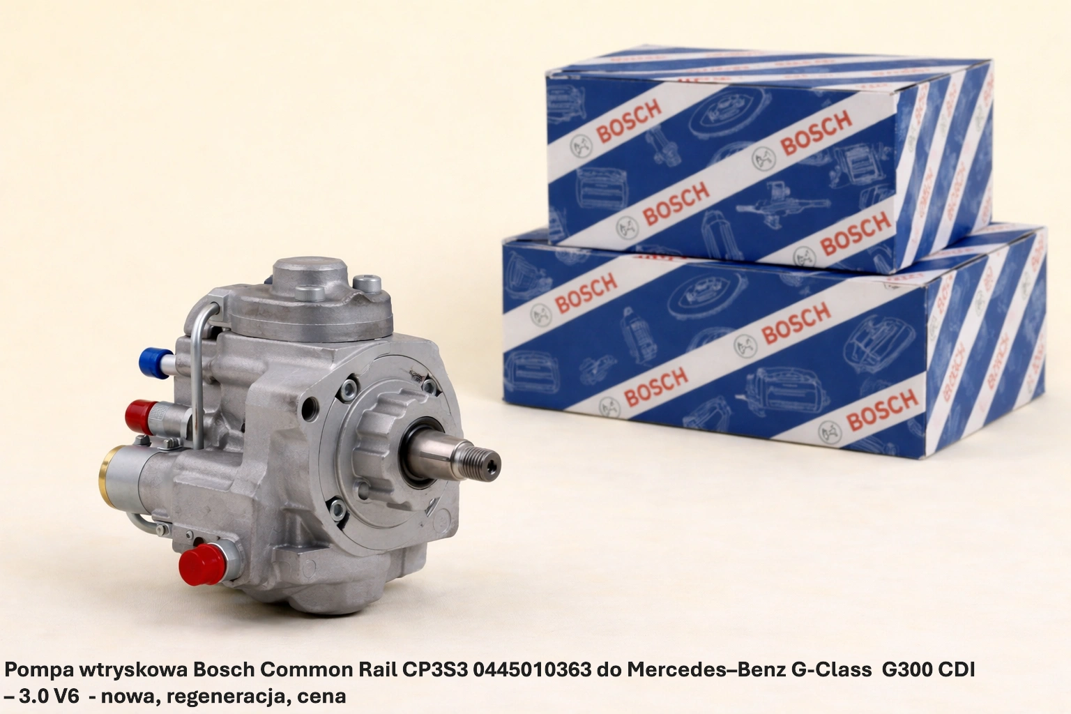 Pompa wtryskowa Bosch Common Rail CP3S3 0445010363 do Mercedes–Benz G-ClassG300 CDI – 3.0 V6- nowa, regeneracja, cena